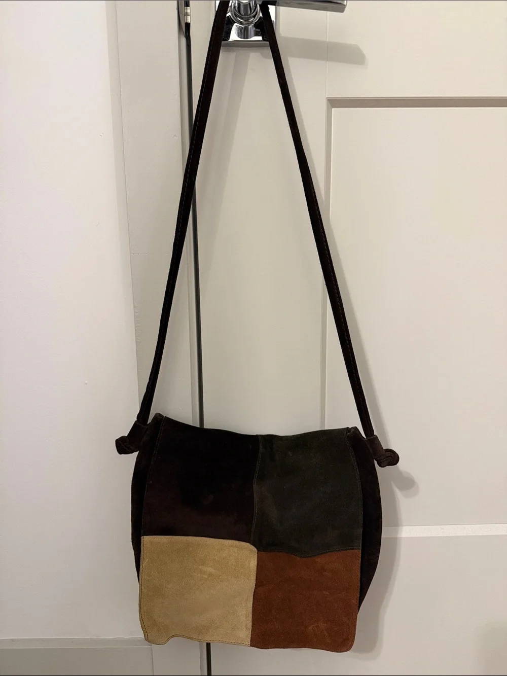 Bussa Italia Genuine Leather Patchwork Shoulder Italian Bag Made in Italy
